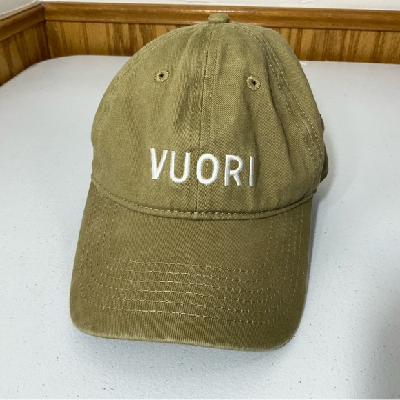 Vuori Accessories - Vuori Hat Cap Beige Khaki Camel Brown Greenish Adjustable Strapback Onesize